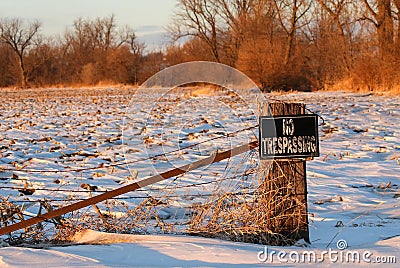 No Tresspassing Stock Photo