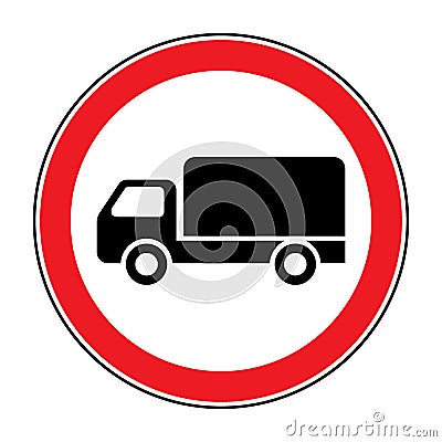 No truck sign Vector Illustration