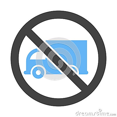 No truck sign Vector Illustration