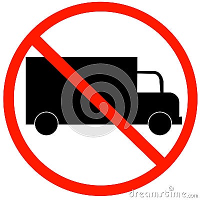 No trucks allowed Vector Illustration