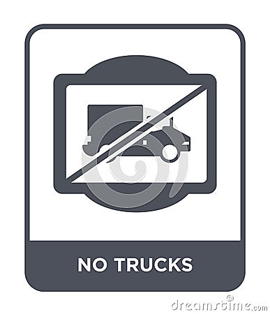 no trucks icon in trendy design style. no trucks icon isolated on white background. no trucks vector icon simple and modern flat Vector Illustration