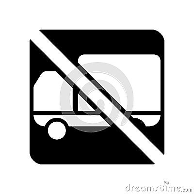 No trucks icon vector isolated on white background, No trucks sign Vector Illustration