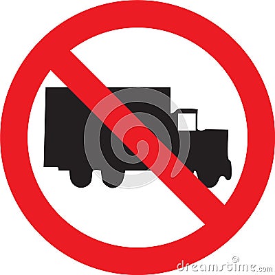 No trucks sign Stock Photo