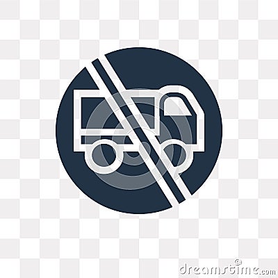 No trucks vector icon isolated on transparent background, No trucks transparency concept can be used web and mobile Vector Illustration