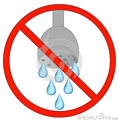 No using water allowed Vector Illustration