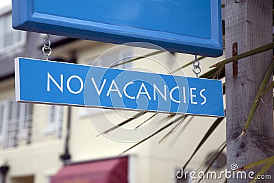 No Vacancies Sign Stock Photo