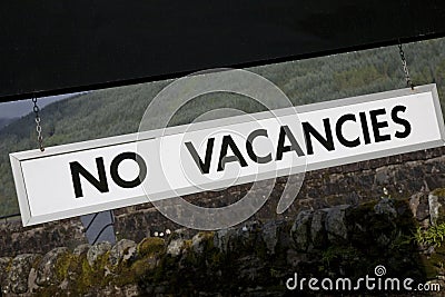 No Vacancies Sign Stock Photo