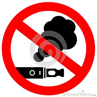 No vape smoking vector sign Vector Illustration