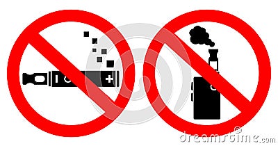 No vape smoking vector sign Vector Illustration