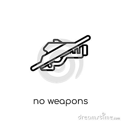 No weapons icon from collection. Vector Illustration