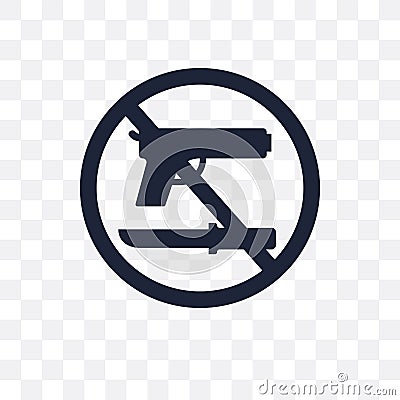 No weapons transparent icon. No weapons symbol design from Political collection. Vector Illustration