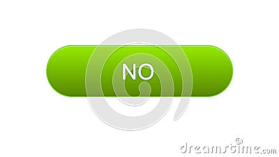 No web interface button green color, online application, internet service Stock Photo