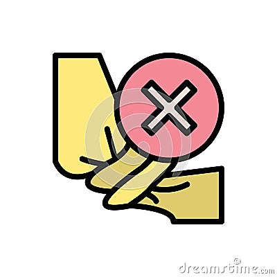 No wring icon. Simple color with outline vector elements of laundry icons for ui and ux, website or mobile application Stock Photo