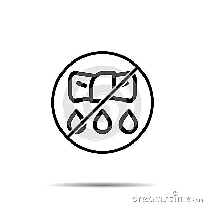 No wring icon. Simple thin line, outline vector of laundry ban, prohibition, forbiddance icons for ui and ux, website or mobile Stock Photo