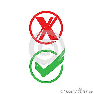 No & yes signs Vector Illustration