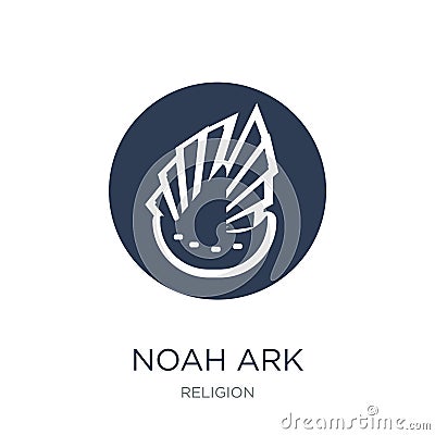 Noah Ark icon. Trendy flat vector Noah Ark icon on white background from Religion collection Vector Illustration