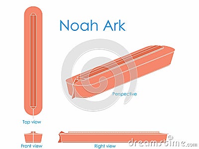 Noah Ark without outline Vector Illustration