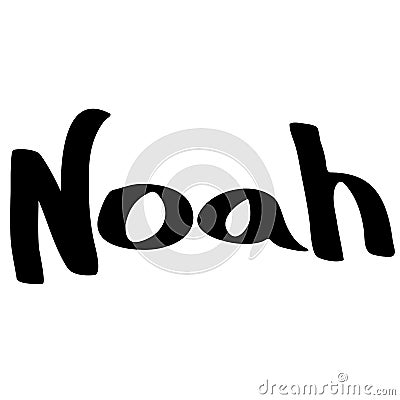 Noah male name street art design. Graffiti tag Noah. Vector art. Vector Illustration