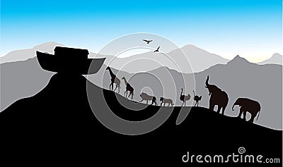 Noah's Ark Vector Illustration