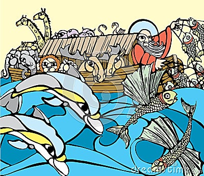 Noah's Ark Vector Illustration