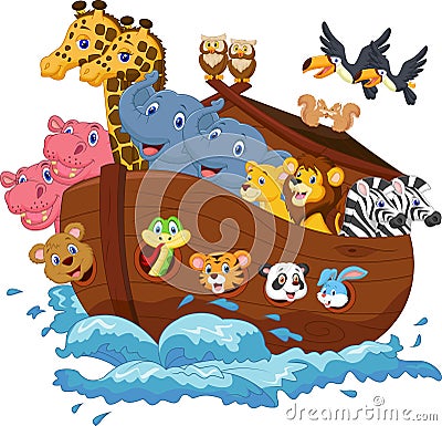 Noah's Ark cartoon Vector Illustration