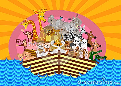 Noahs Ark Cartoon Illustration