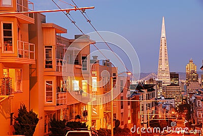 Nob Hill in San Francisco Stock Photo