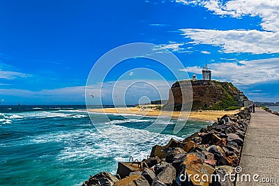 Nobby Beach in Newcastle NSW Australia. Stock Photo