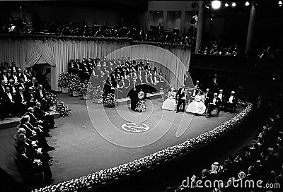 NOBEL PRIZE CEREMONY IN STOCKHOLM SWEDEN Editorial Stock Photo