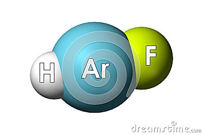 Noble gas compound molecule Stock Photo