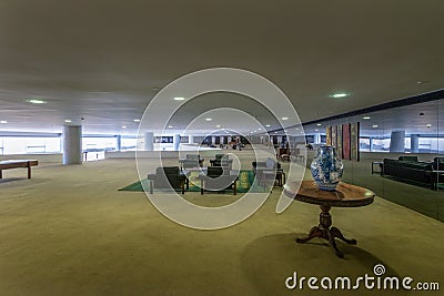 The Noble Room Mezzanine at Planalto Palace - Brasilia, Distrito Federal, Brazil Editorial Stock Photo