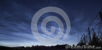 Noctilucent cloud - NLC Stock Photo