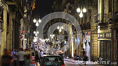 Nocy życie w Barcelona, Hiszpania zbiory wideo Nocy życie w Barcelona, Hiszpania zbiory wideo
