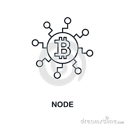 Node outline icon. Monochrome style design from crypto currency icon collection. UI. Pixel perfect simple pictogram Stock Photo