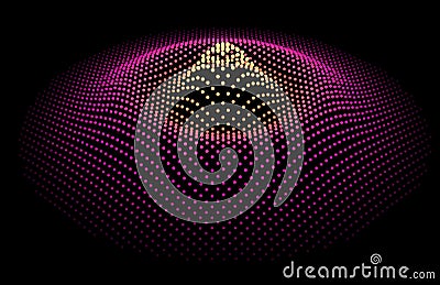 Node surface sea dot wave glowing stream. Drip drop data information. Statistic flow dynamic particles. Chain of nodes Stock Photo
