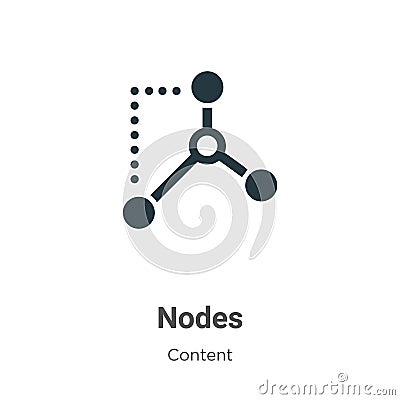 Nodes vector icon on white background. Flat vector nodes icon symbol sign from modern content collection for mobile concept and Vector Illustration