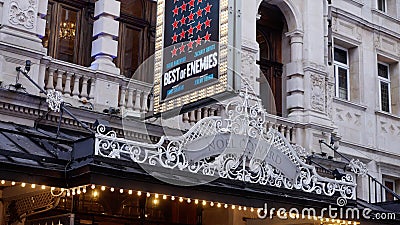 Noel Coward Theatre in London - LONDON, UK - DECEMBER 20, 2022 Editorial Stock Photo