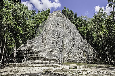 Nohoch Mul at Coba Stock Photo