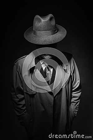 Noir movie character Stock Photo