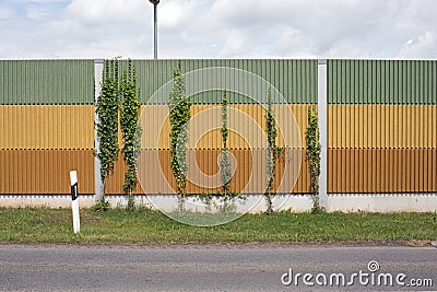 Noise barrier wall Stock Photo