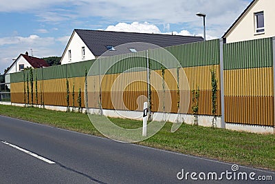 Noise barrier wall Stock Photo