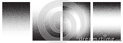 Noise grain background, pointillism dots gradient or dotwork pattern, vector stipple effect. Grain noise halftone or grainy Vector Illustration