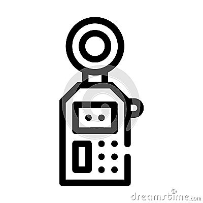 Noise meter measuring device line icon vector illustration Vector Illustration