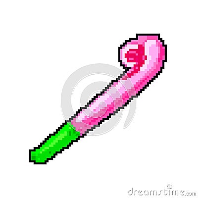 noisemaker party whistle game pixel art vector illustration Vector Illustration