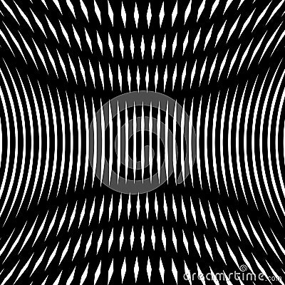 Noisy contrast lined backdrop, tiling with visual effects. Moire Vector Illustration