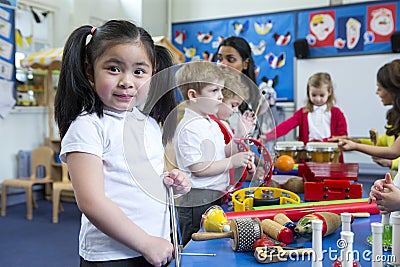 Noisy Nursery Lesson Stock Photo