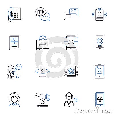 Nokia line icons collection. Innovator, Reliable, Durable, Sustainable, Vibrant, Classic, Trusrthy vector and linear Vector Illustration