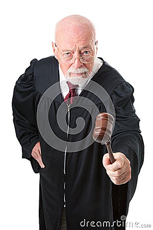 Nol Nonsense Skeptical Judge Stock Photo