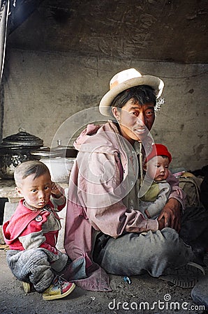 Nomads in Ladakh, India Editorial Stock Photo