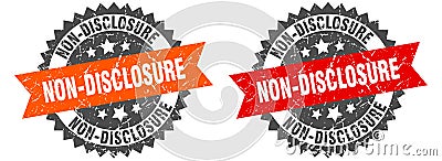 non-disclosure band sign. non-disclosure grunge stamp set Vector Illustration